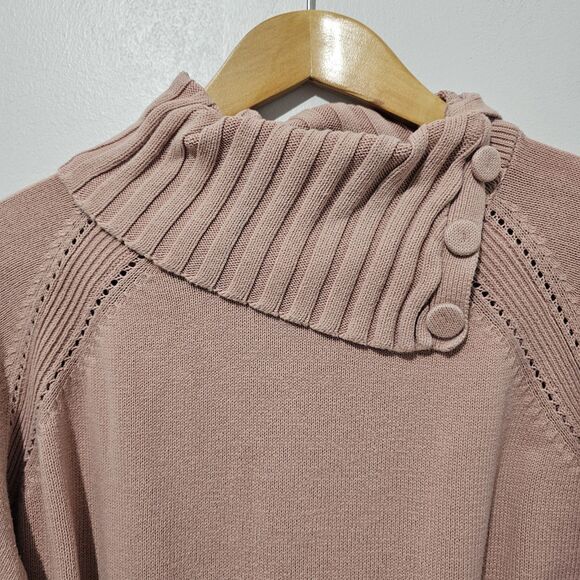 Axcess - Sweater Turtleneck Ribbed Long Sleeve - Size XL - Pink - 100% Cotton - Picture 4 of 8